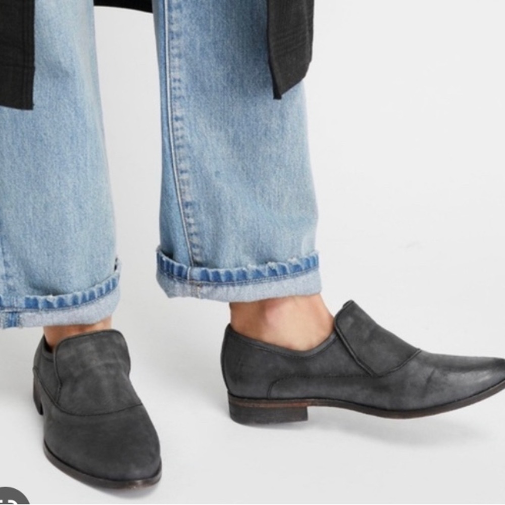 FREE PEOPLE BRANDY LEATHER LOAFERS WOMENS 8